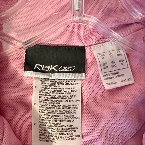 RBK Jacket Breast Cancer Ribbon Logo Zip Up Active Jacket Pink Size Med. - Picture 5 of 5